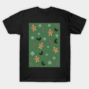 Christmas Green Pattern T-Shirt